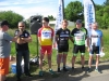 Podium des 3e Cat. à la course du Perrier, 3e Granck AUDOUX, 5e Patrick CHARLAND